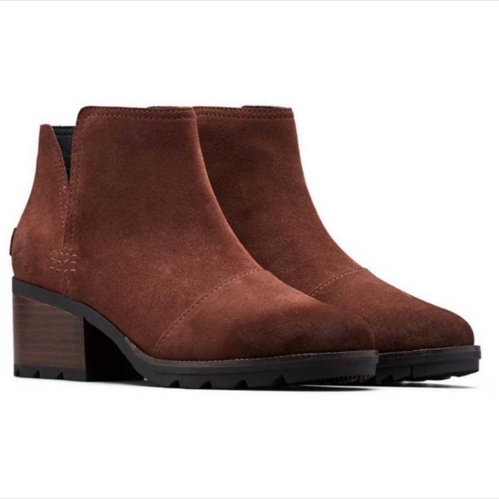 Sorel Cate Waterproof Block Heel cutout booties